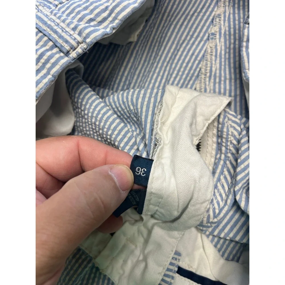 Polo by Ralph Lauren Men's‎ Seersucker Shorts Blue White Striped Size 36
